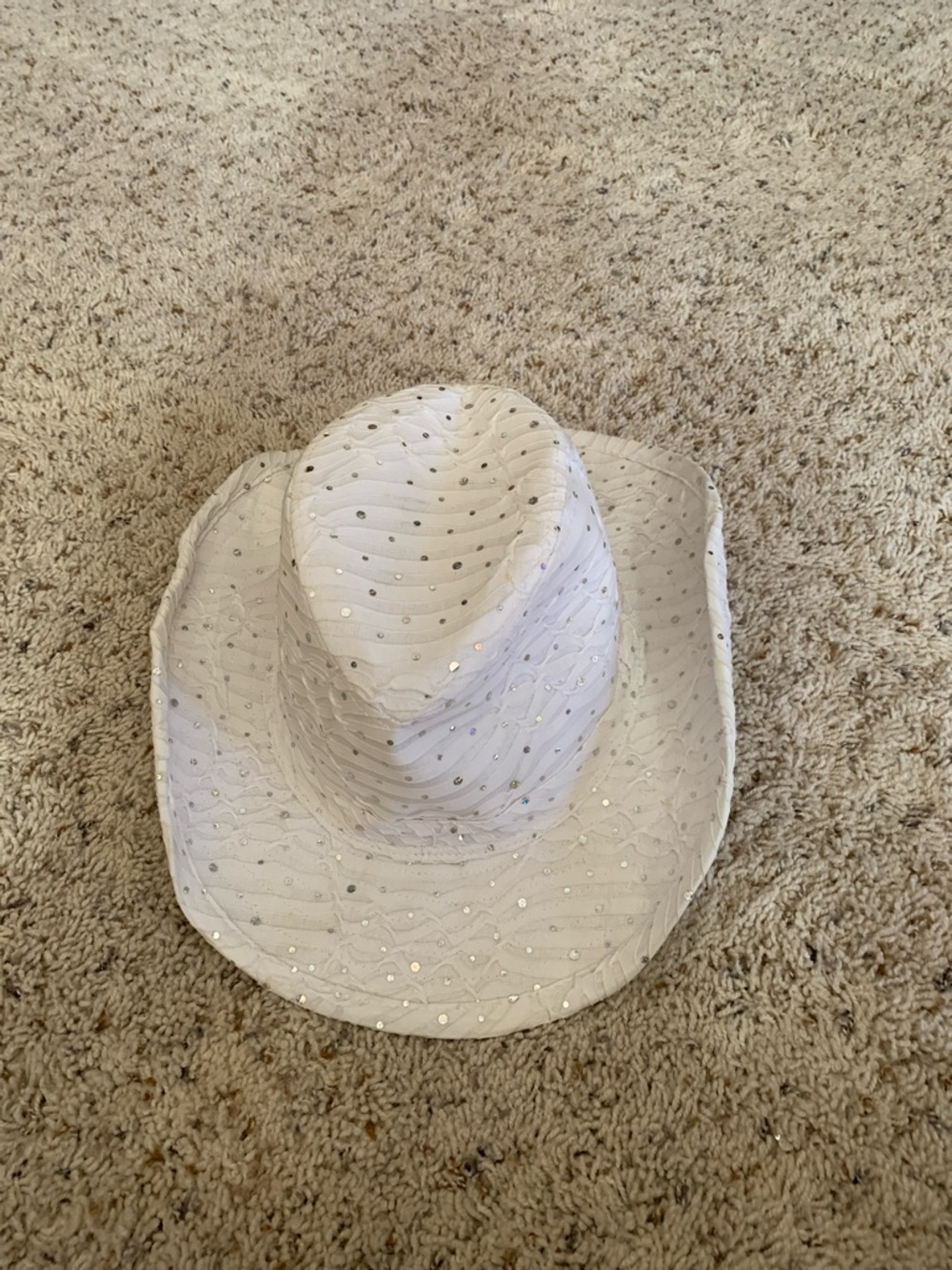 White Sequin Cowboy Hat - Women's Fashion Hat